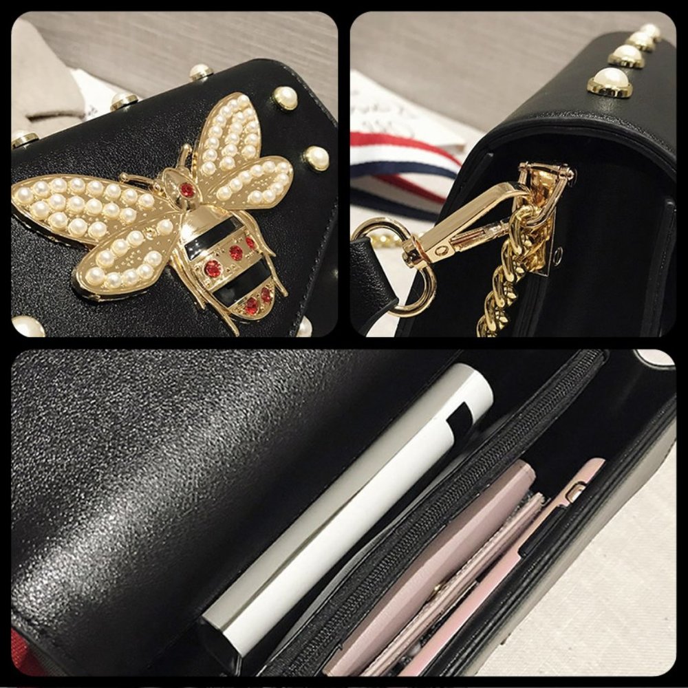NEW AVA Pearl Bee Shoulder Bag Crossbody - Picture 6 of 14